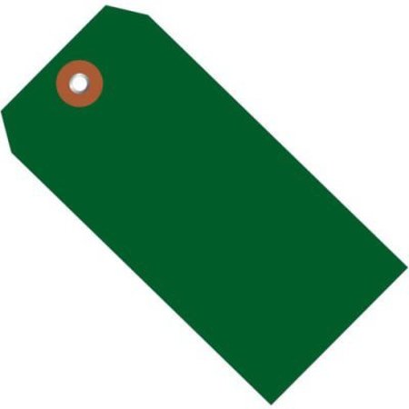 BOX PACKAGING Global Industrial Plastic Shipping Tag #5, 4-3/4inL x 2-3/8inW, Green, 100/Pack G26054